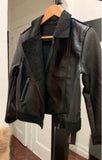 Brown leather jacket